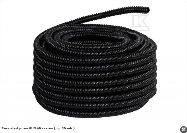 Flexible pipe, GUS, black 12, circle 30 - F6.0069